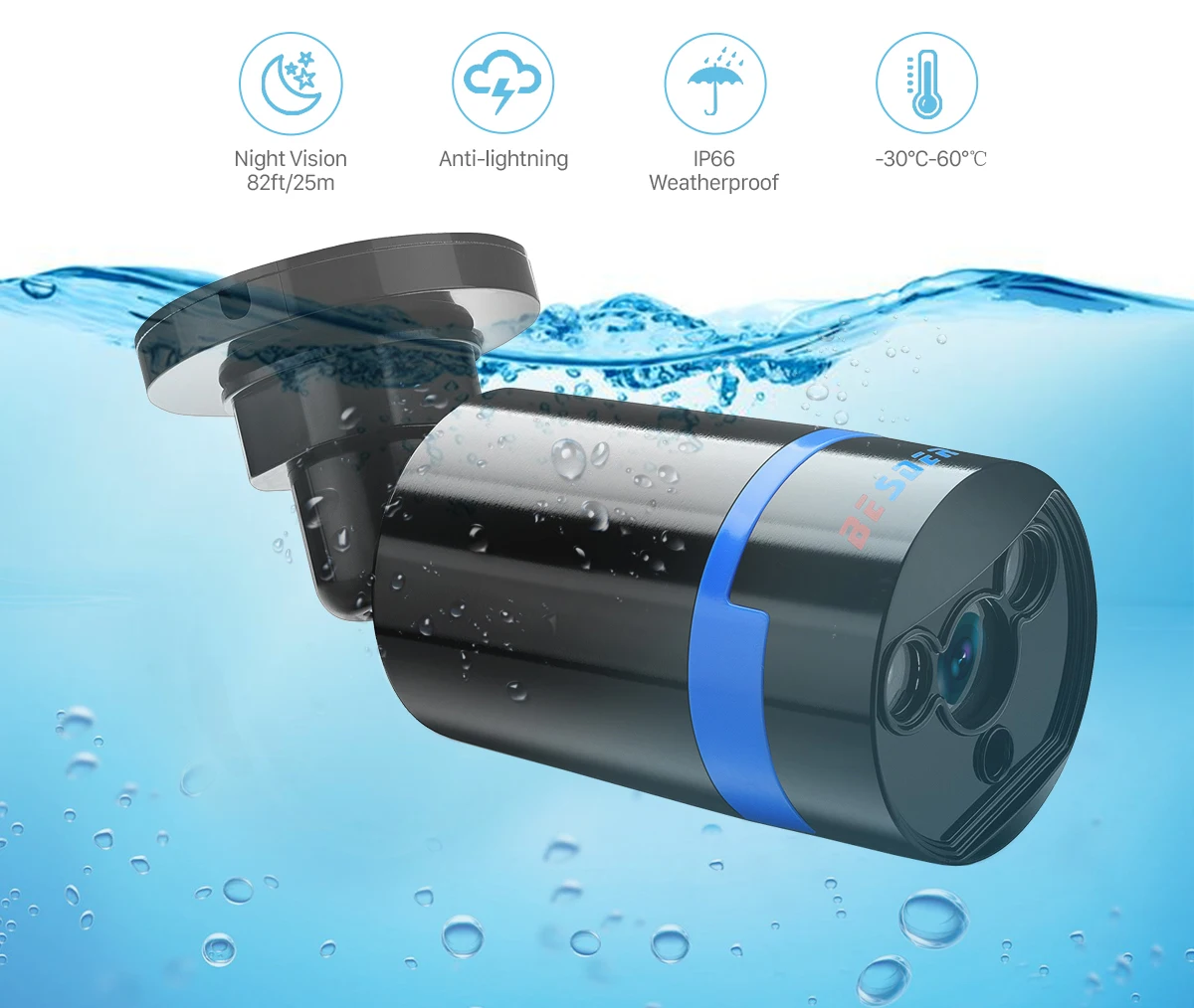 Besder H.265 PoE NVR комплект 3MP CCTV система 8CH PoE NVR+ 4 шт. 3MP/2MP Открытый IP66 водонепроницаемый ночного видения IP камера PoE App View