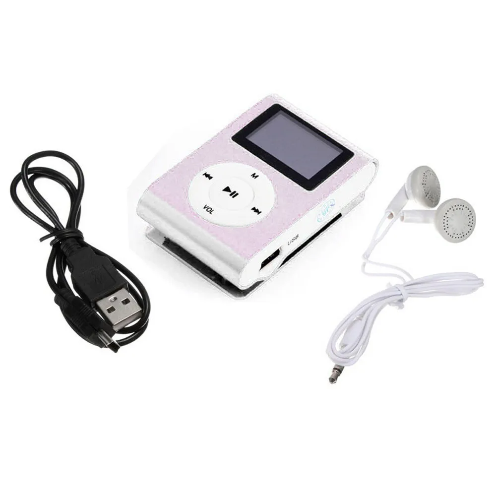 HIPERDEAL Mp3 плеер мини USB металлический зажим портативный аудио mp3 ЖК экран Поддержка
