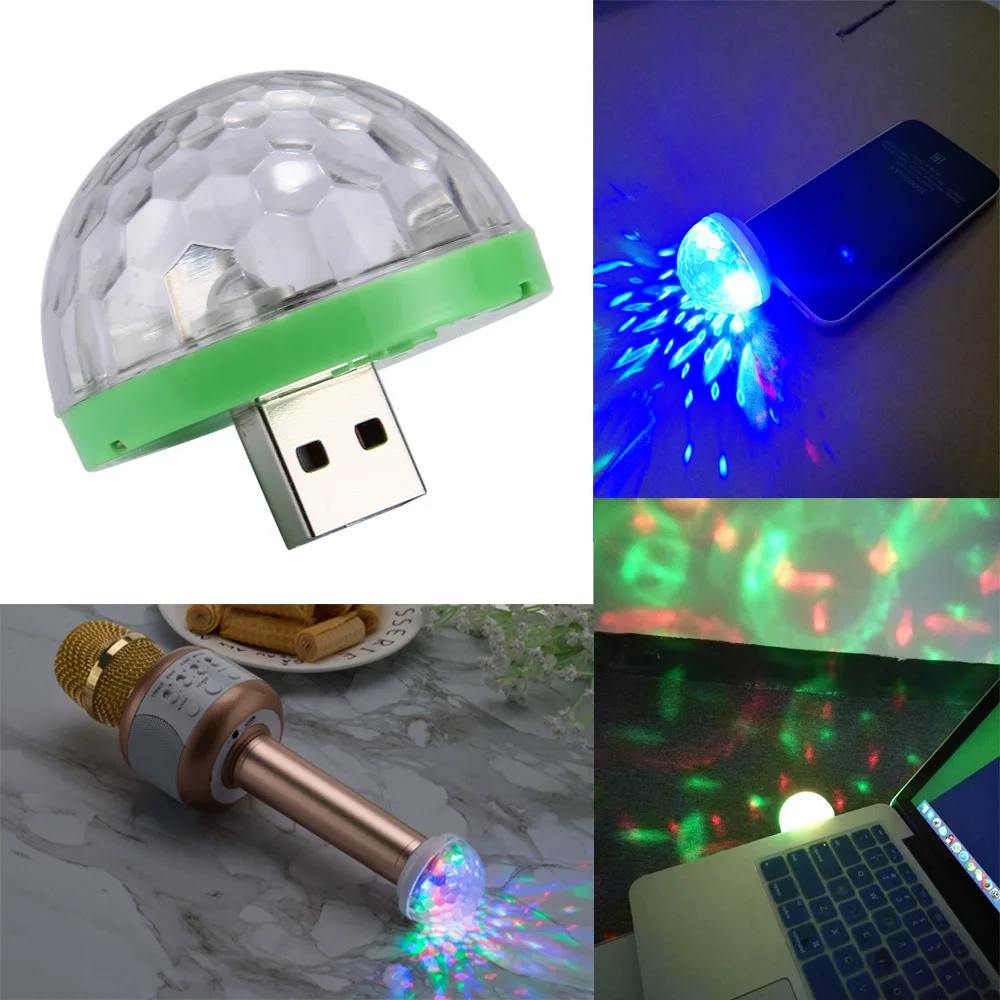 Светодиодный мини проектор USB светится в темноте с кристаллами портативная