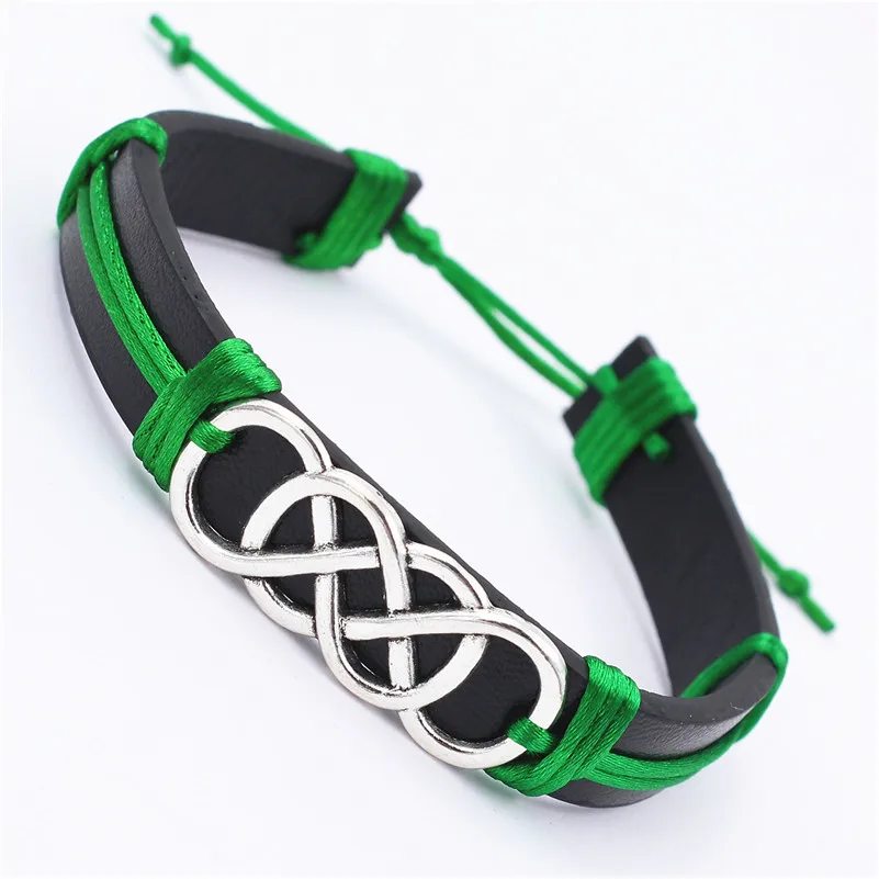 Женские и мужские браслеты ручной работы плетеные с двойной бесконечной любовью