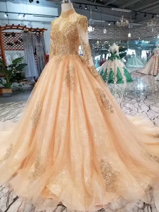 Роскошное платье CloverBridal из бисера с вертикальной цепочкой ярко синее арабское
