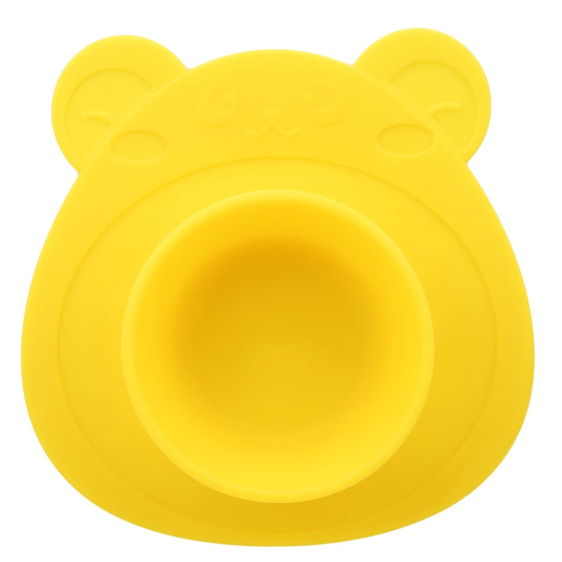 Kids Children Plate 100% Silicone Dishes Bowl With Suction Cup Feeding Food Tray For Baby Toddler | Мать и ребенок