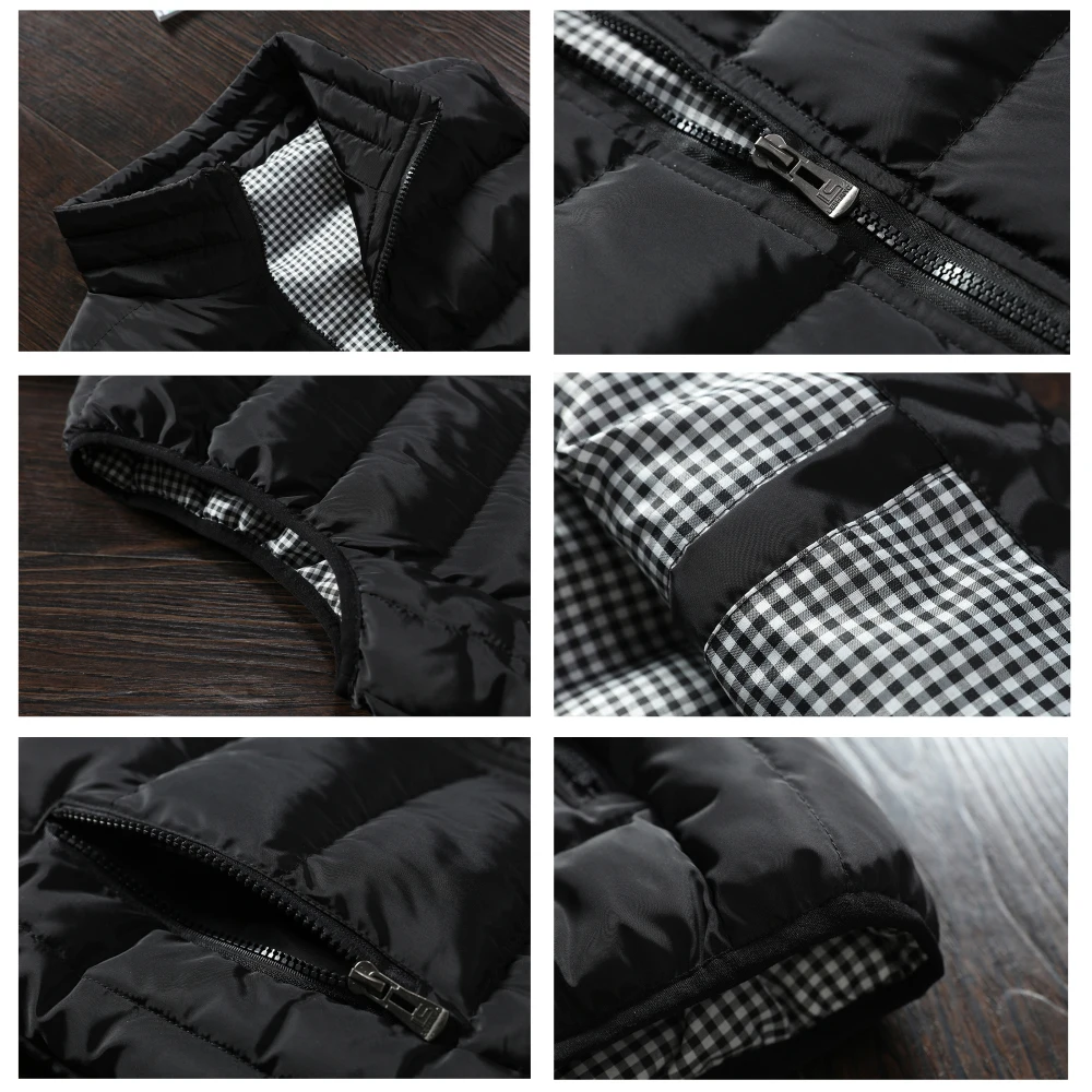Men's Winter Vest Plus Size Cotton-Padded Thicken Waistcoat Windbreak Outwear Sleeveless Motorcycle Jacket Outdoors Vests 1397