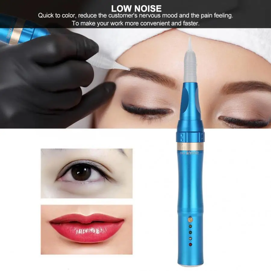 Microblading машина полу-оборудование для перманентного макияжа Татуировка ручка с картриджем иглы США штекер 100-240 в постоянный макияж машина