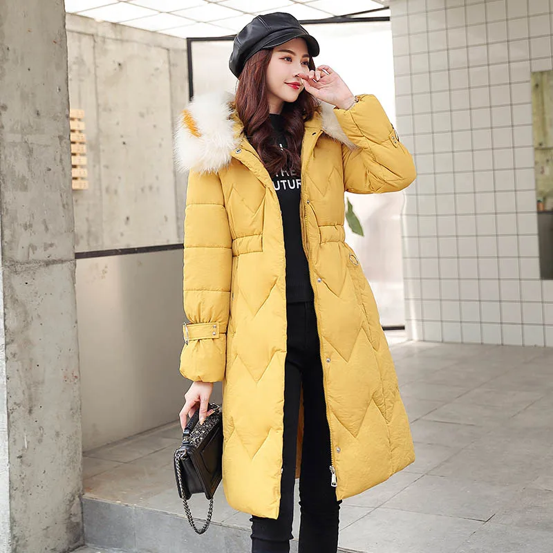 Зимние парки куртки новые женские пальто элегантные модные с меховым воротником с капюшоном толстые длинные куртки зимние пальто парки куртки