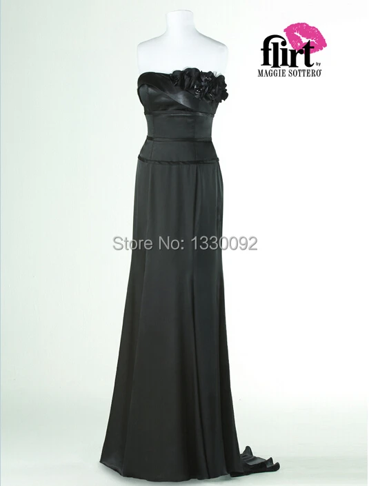 Crazy Sell New Arrival A-Line Strapless Flowers Sleeveless Taffeta Court Train Floor-Length Formal dresses Evening Dresses | Свадьбы и