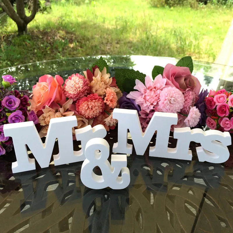 Свадебные украшения 3 шт./компл. Mr & Mrs романтический свадебный Декор для дня