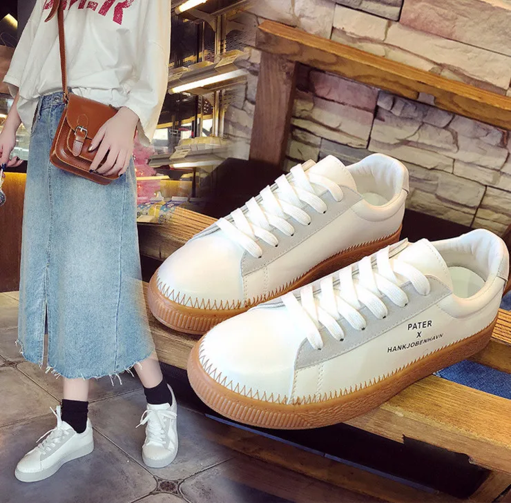 2018 повседневная обувь. Модная Корейская версия обуви для студентов удобная