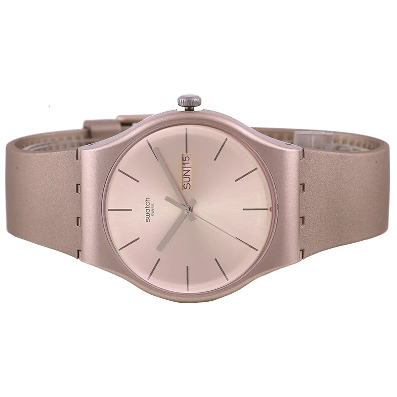 Часы swatch оригинальные цветные серии Простые Модные кварцевые часы SUOP704|Кварцевые