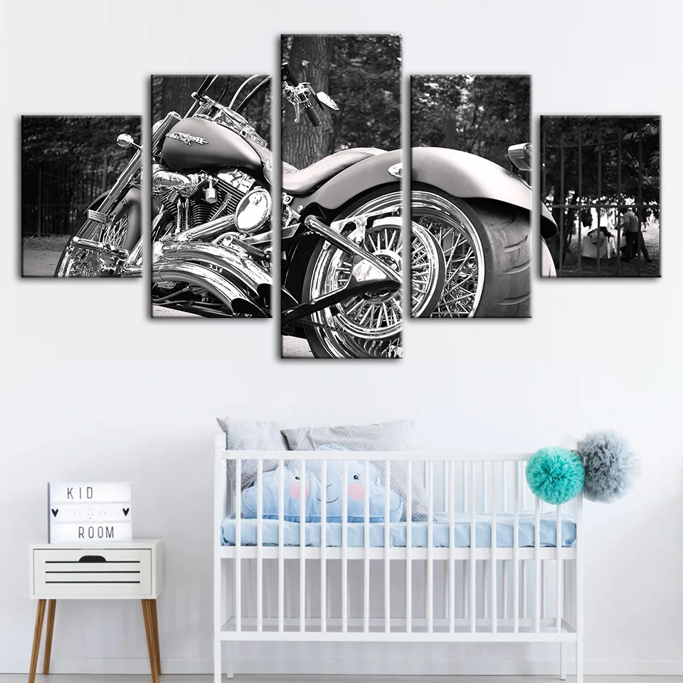 Картина на холсте 5 шт. крутые мотоциклетные картины настенное искусство Hd печать