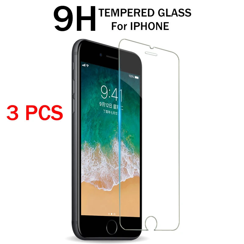 Защитное стекло для iphone 6 7 8 6s Plus X glass flim iphone 7 8x6 защита экрана закаленное стекло на iphone 7 6s