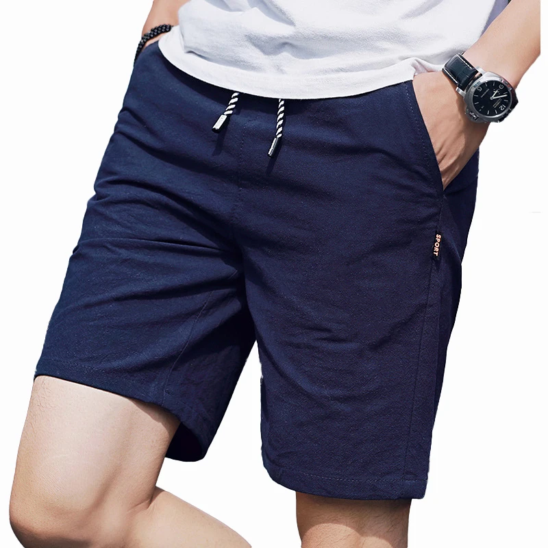 

Shorts Men 2019 Casual Summer Beach Shorts Mens Bermuda Cotton Breathable Trousers Homme Board Shorts For Male bermuda masculina