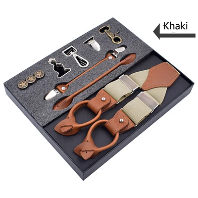 Deepeel/1 комплект, 3,5X125 см, деловые мужские подтяжки, роскошный мульти-комплект, костюм, 3/6 клипсы, подтяжки, сделай сам, ремень из натуральной кожи для подарка