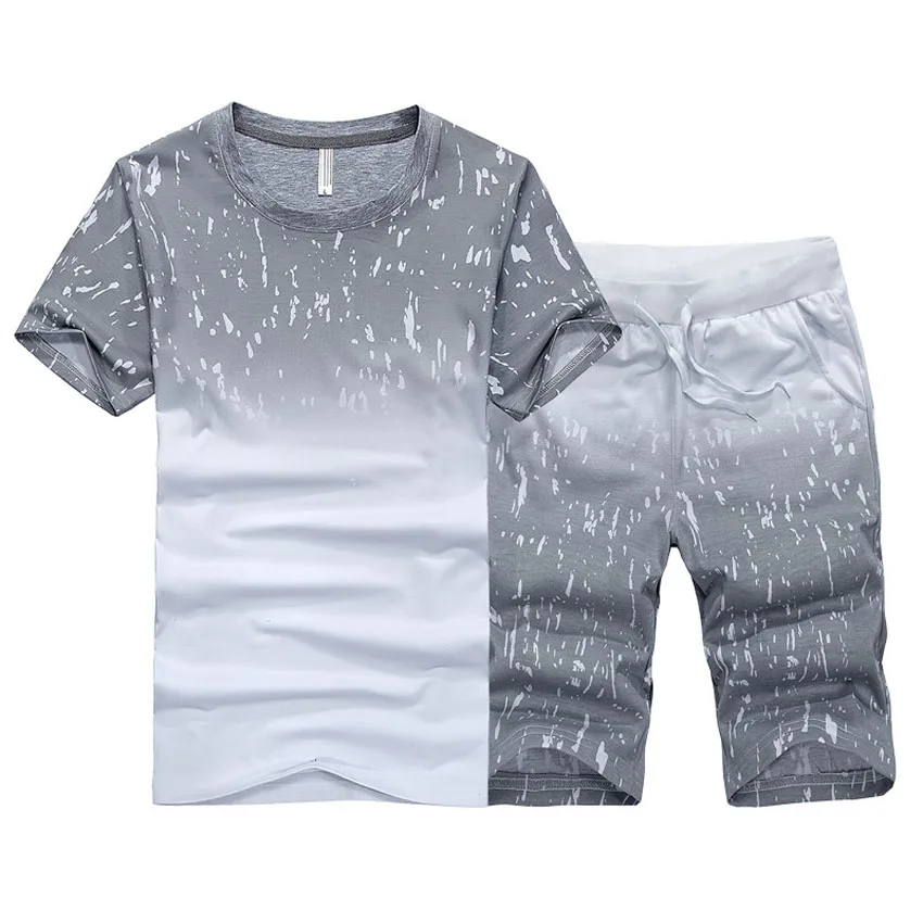 Спортивный костюм мужской 2020 мужская одежда Комплект Фитнес летние повседневные