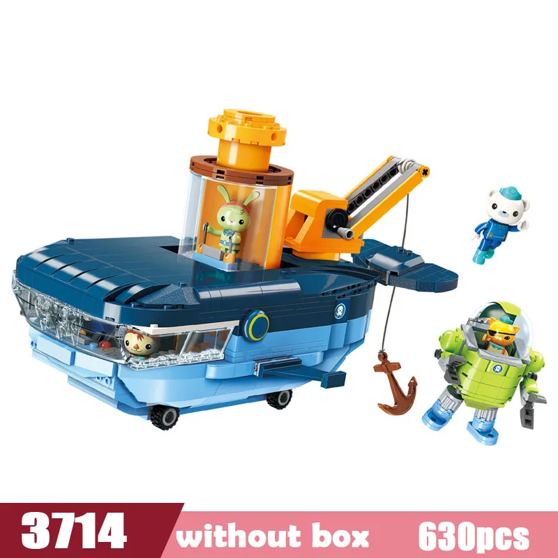 Octonauts строительный блок октопод Gup подводная лодка октябрь-Pod с GUP-C GUP-E GUP-D GUP-K GUP-I в стиле лего кирпичные игрушки Детский подарок - Цвет: 3714 without box