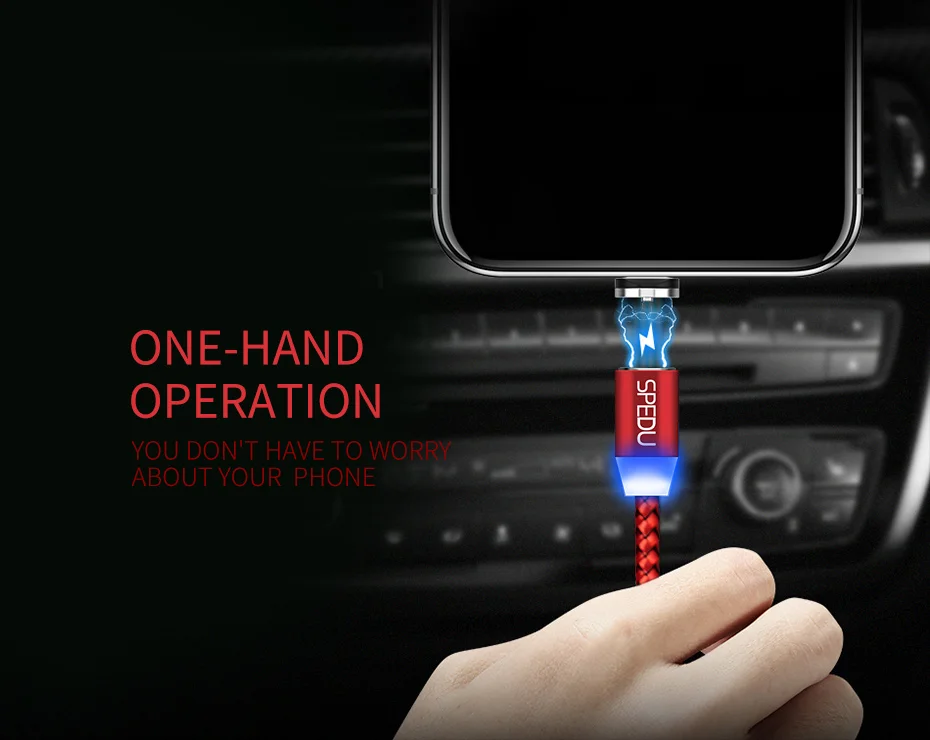 Магнитный Usb зарядный кабель SPEDU для xiaomi mi 8 mi 8 huawei p20 pro lite iphone x 7 8 6s plus se 5S samsung galaxy s8 s9 oneplus