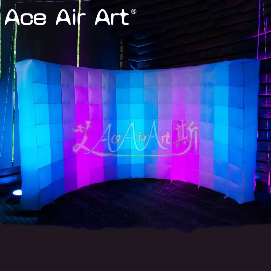 Красивая изогнутая надувная фотобудка фон для фотобудки стена выставки диджея
