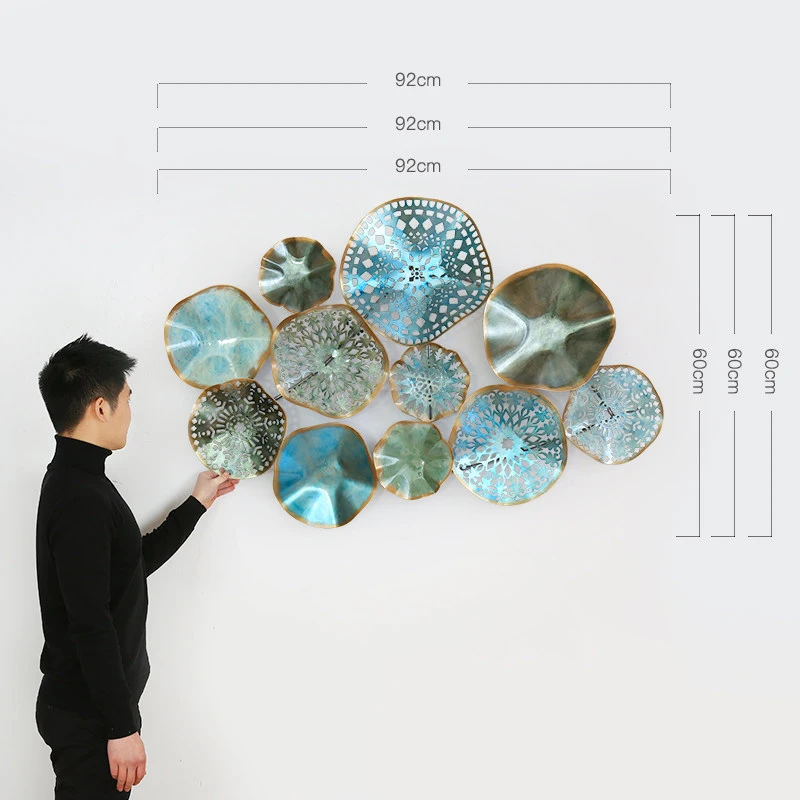 Роскошное Кованое железо 3D стерео настенное украшение поделки ресторан домашняя