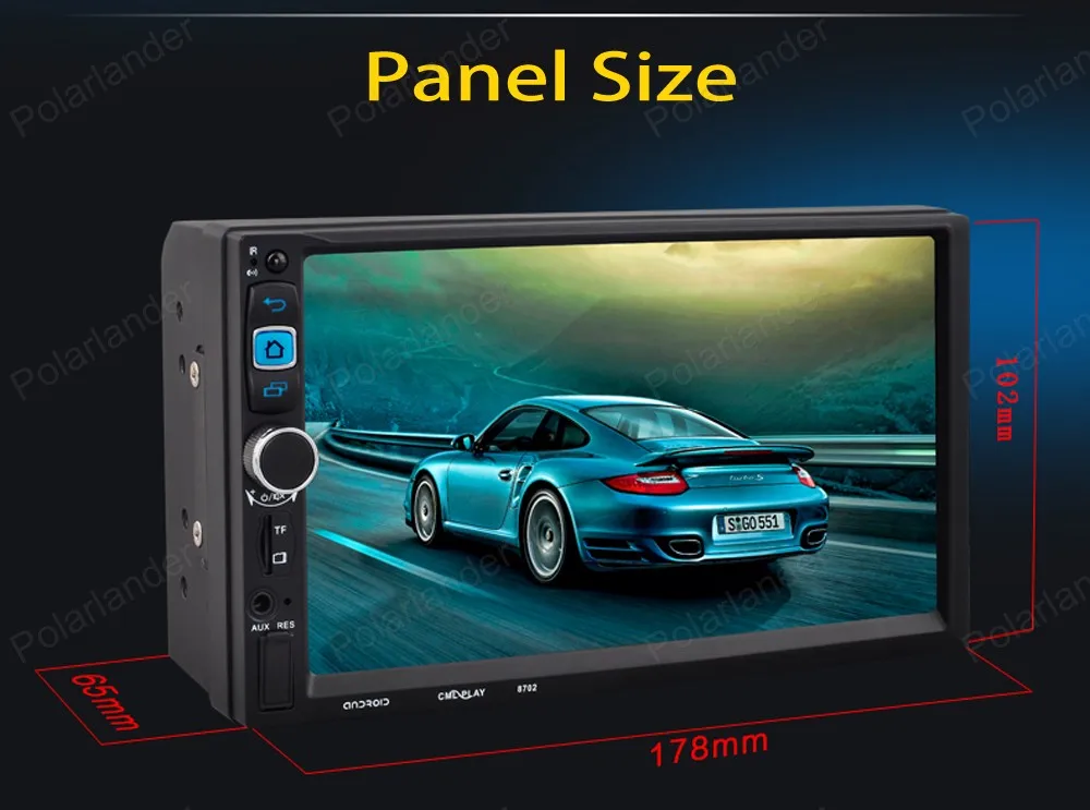 Универсальный автомобильный радиоприемник 1024*600 Android 5.1.1 Bluetooth Wi Fi 7 дюймов 2Din 1 ГБ