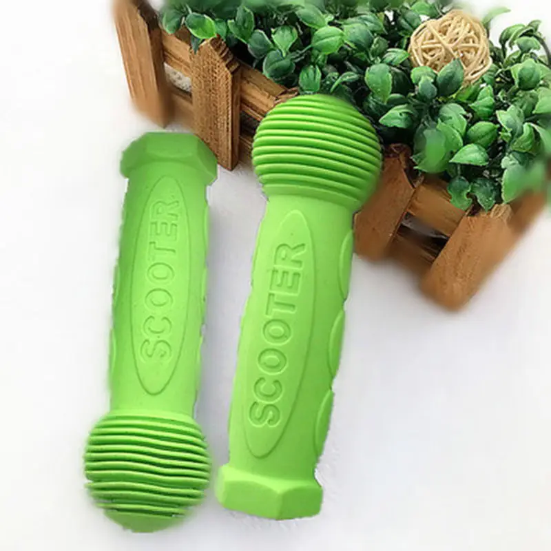 Light green color Резиновые ручки на руль для велосипеда для детей, трицикл, скейтборд, велосипедные ручки, Детские аксессуары для велосипеда, разноцветные - Цвет: Light green color