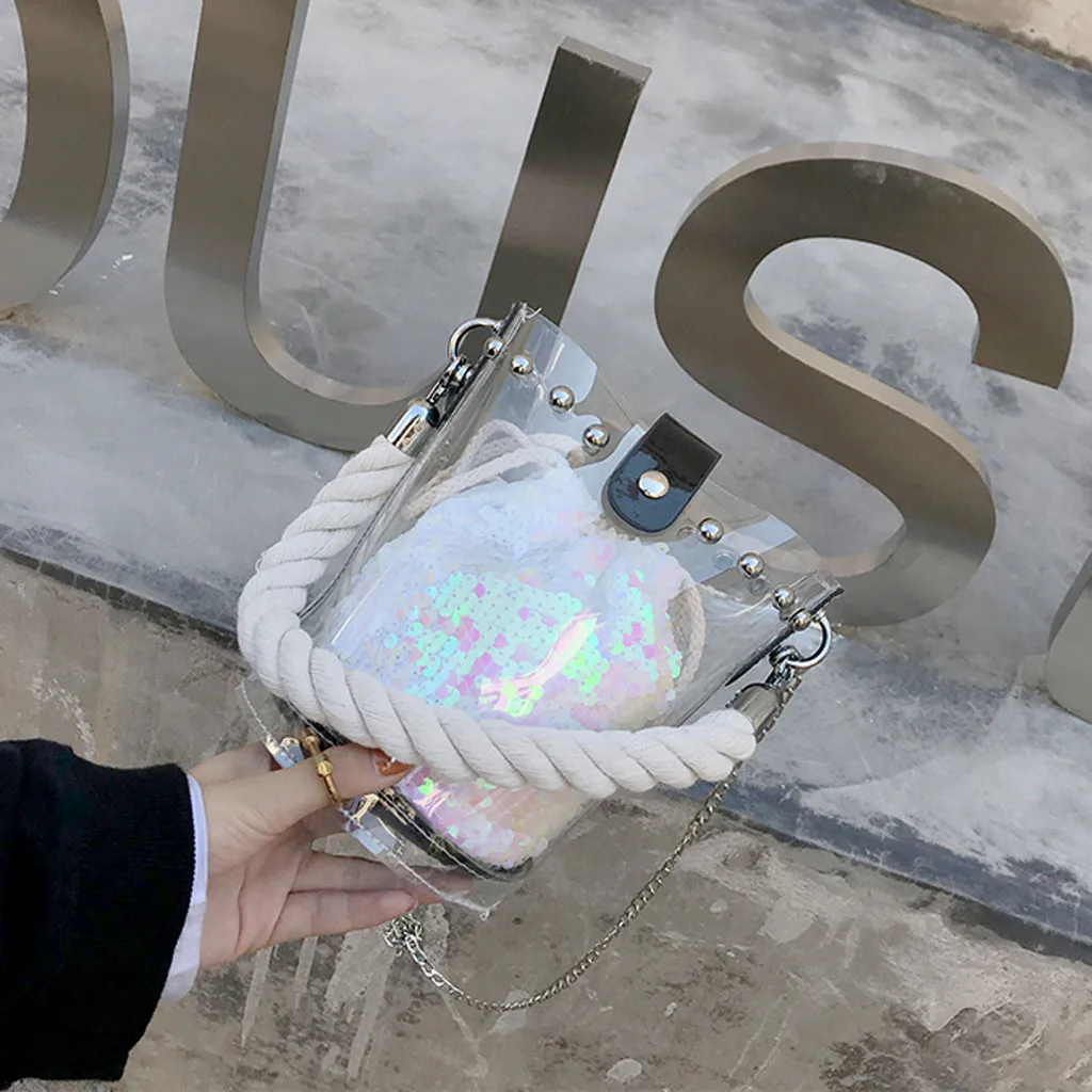 Женская прозрачная сумка тоут Aelicy Маленькая через плечо многофункциональные