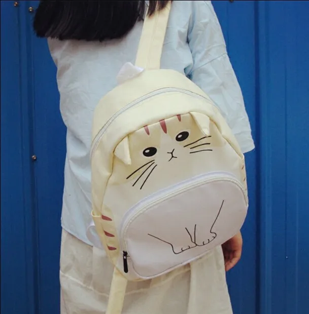 Японский милый женский рюкзак с кошачьими ушками мягкий корейский школьный