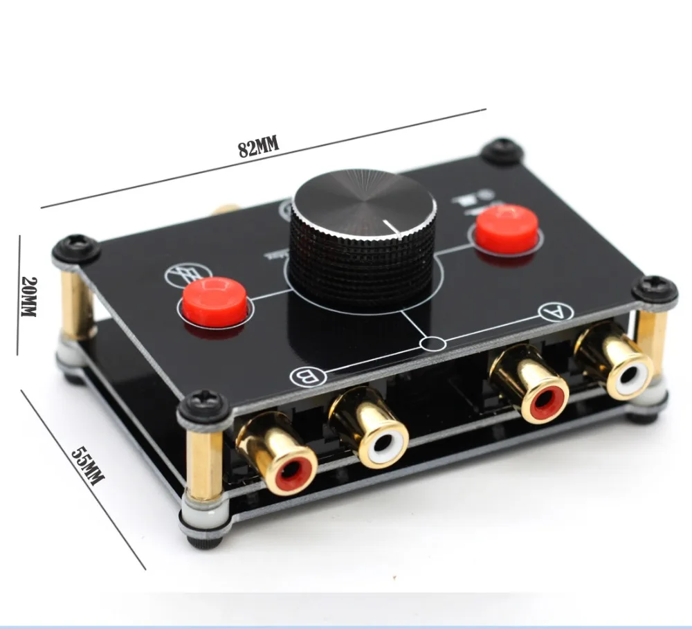 MC1022 стерео L/R RCA аудио селектор Пассивный предусилитель переключатель сплиттер коробка