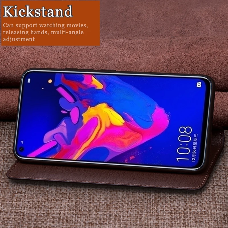 Чехол AIBOULLY для Huawei Honor V20 мягкий силиконовый чехол из натуральной кожи с откидной