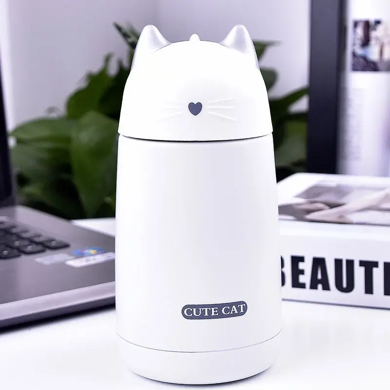 330 мл милый кот термос чашка любовник ребенок кружка портативный Нержавеющая