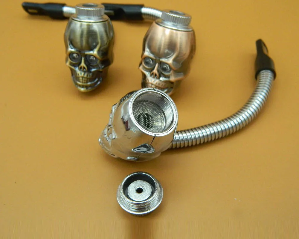 Металлические курительные трубки в виде черепа с электронным датчиком