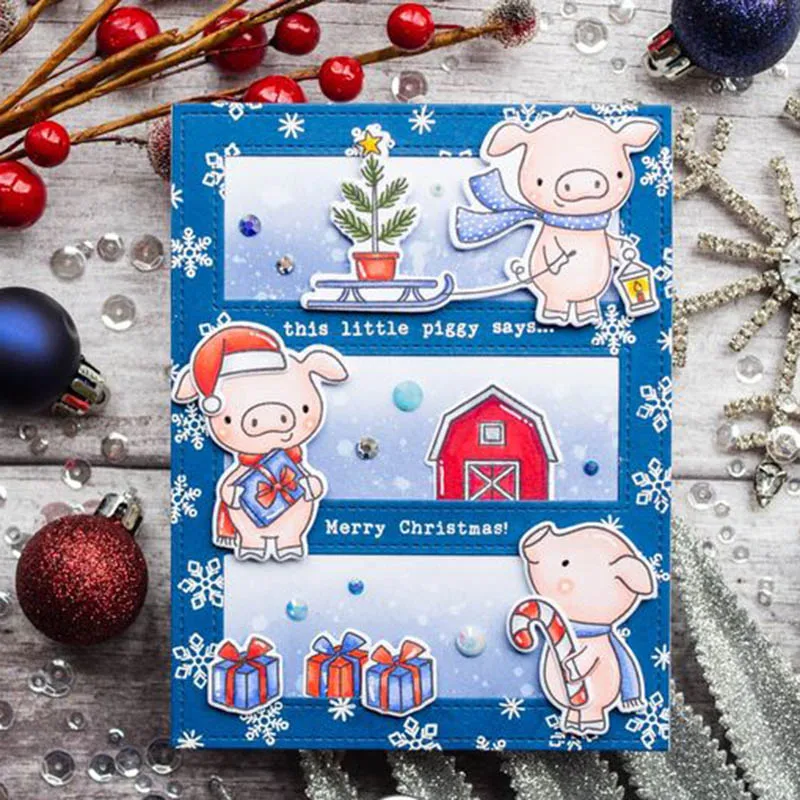 Свинка прозрачный штампы для DIY Скрапбукинг/фотоальбом Декоративные резки