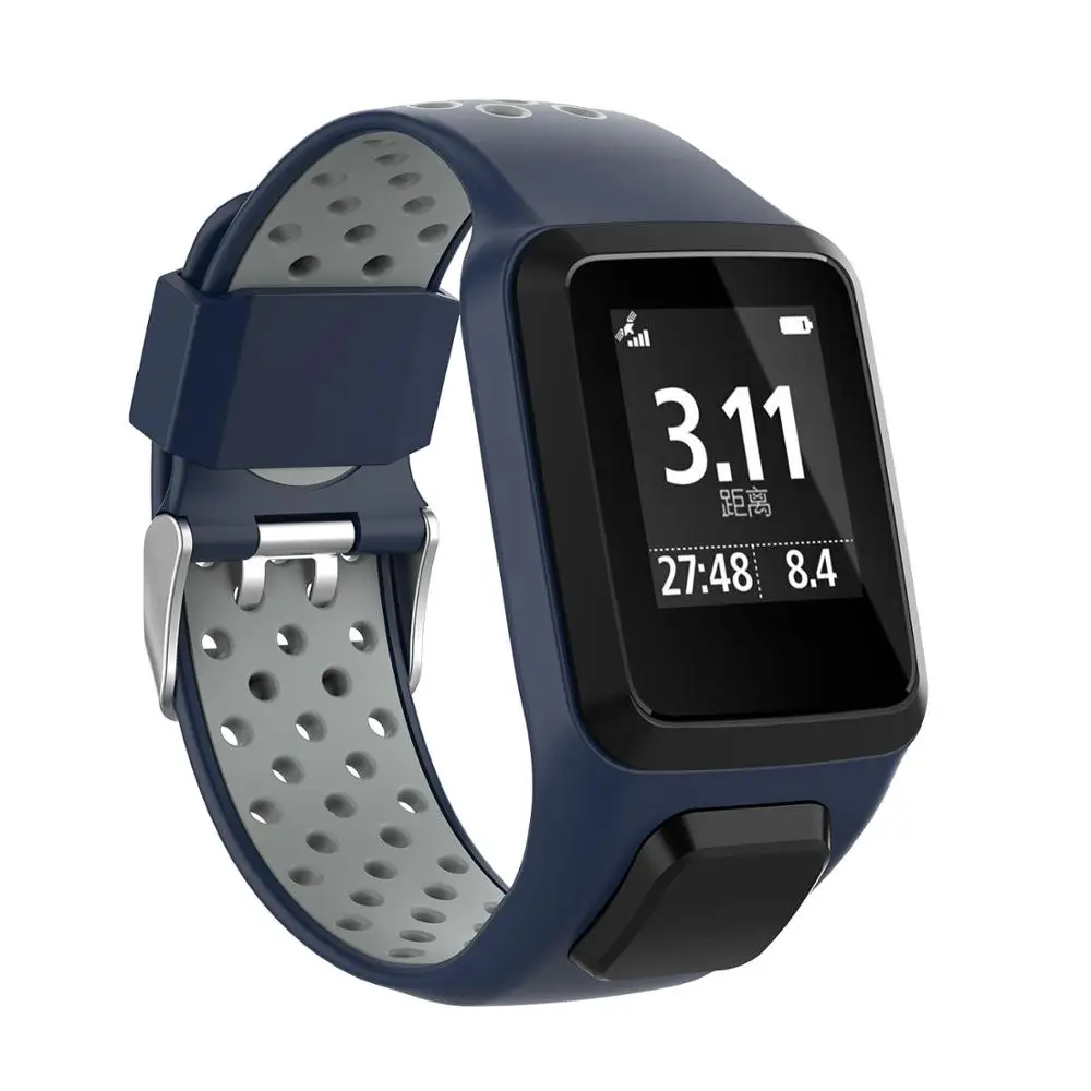 Двухцветные Сменные наручные часы силиконовый ремешок для TomTom Runner 2 3 Spark GPS