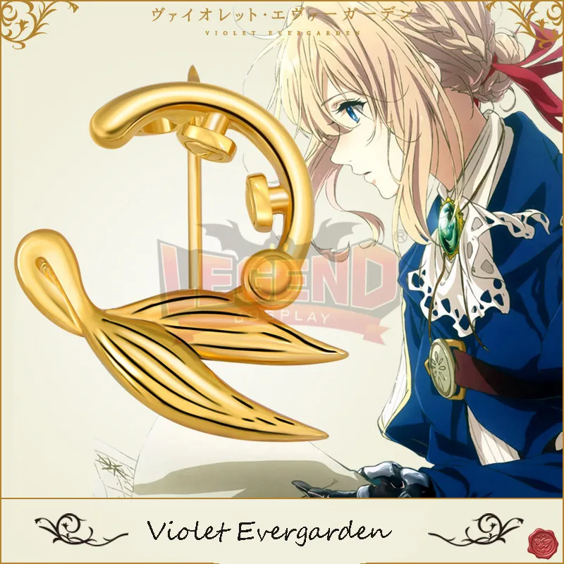 Фиолетовый Evergarden Косплей нагрудный знак брошь булавка для воротника в форме|pin