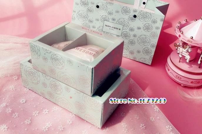 Коробка для печенья с открытым окном прозрачные подарочные бумажные коробки