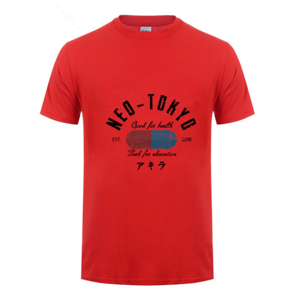 Лидер продаж Мужская футболка с коротким рукавом летняя японским аниме Акира