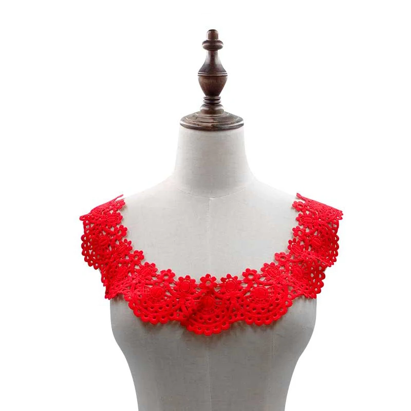 Misaya 1Pc Flower Lace Collar Hollowed Neckline Sewing Applique Clothes Wedding Crafts DIY Handmade Collars for Dress | Дом и сад