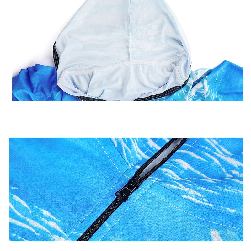 Fishing Long Sleeve Clothes Hooded Anti-UV Sunscreen Breathable Quick Dry Clothing Outdoor Sports T Shirt Pesca | Спорт и