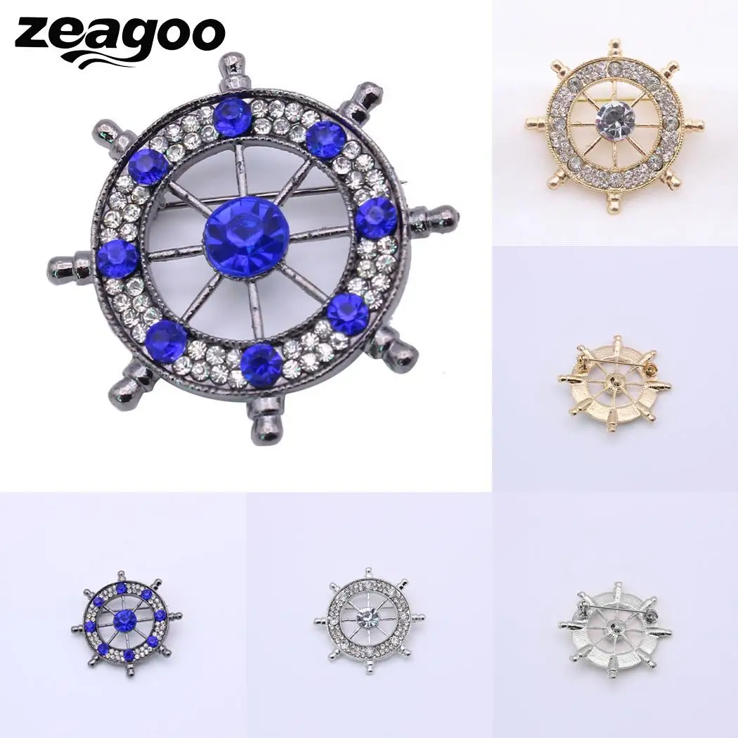 Подарок темно-Для мужчин брошь унисекс Для женщин Pin штурвала костюм горный