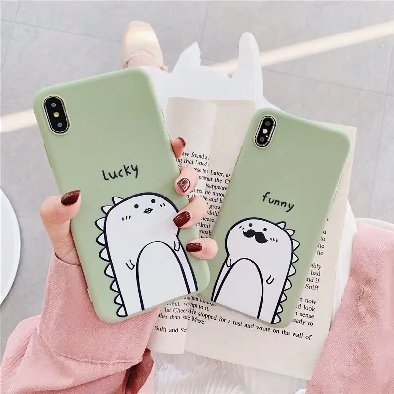 Чехол Lovebay с забавным динозавром из мультфильма для iPhone X 7 plus 8 XR XS Max Мягкий ТПУ 5 5S