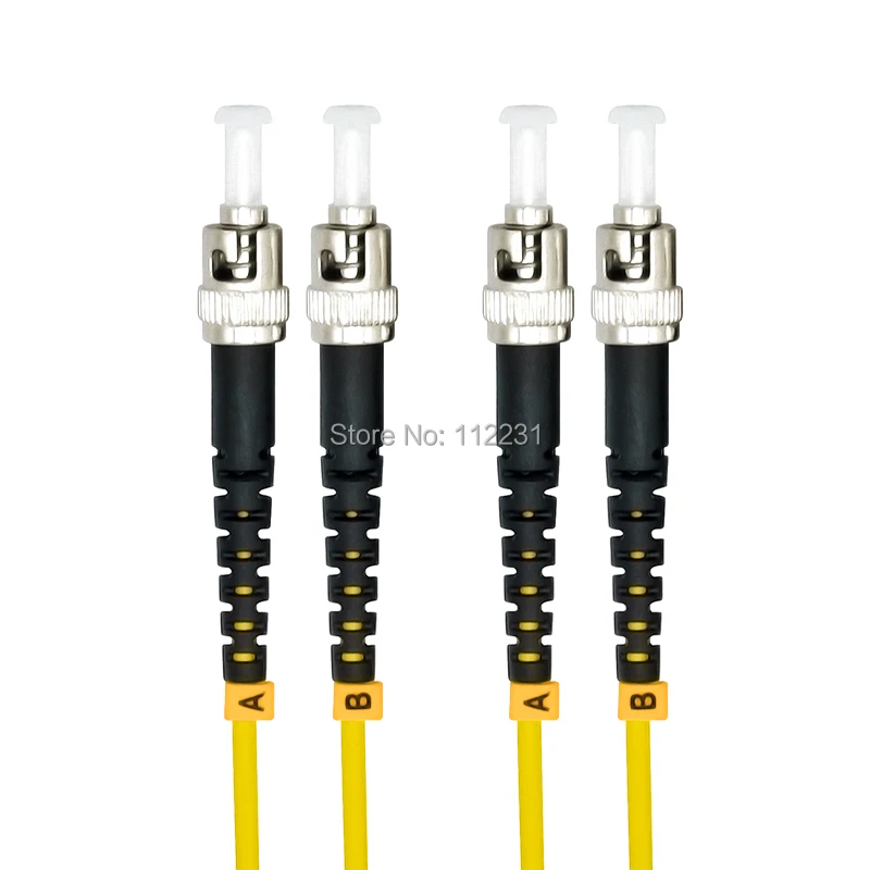 

35Meters ST to ST Singlemode Duplex Optical Fiber Patch Cord Cable,ST/PC-ST/PC Jumper 3.0mm,9/125um,ST-ST Yellow ST/UPC 35M