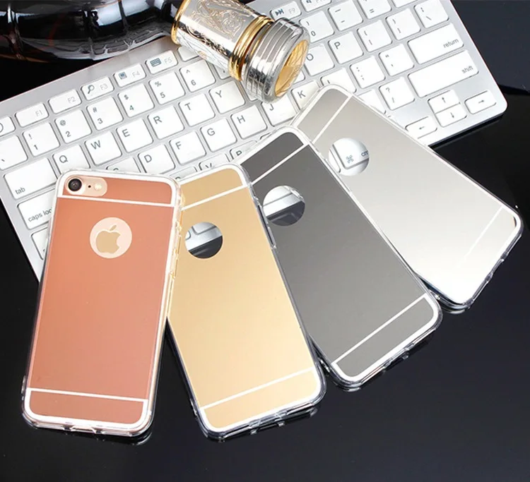 Роскошный зеркальный чехол для iPhone XS Max XR X 5 5S SE 11 12 Pro Mini мягкая силиконовая полная
