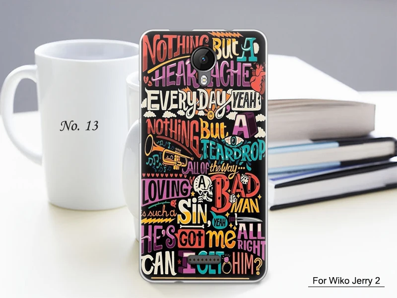 JURCHEN чехол для телефона с мультяшным принтом для Funda Wiko Jerry 2 Чехол, Мягкая силиконовая задняя крышка из ТПУ для Wiko Jerry 2 Jerry2 II чехол-накладка