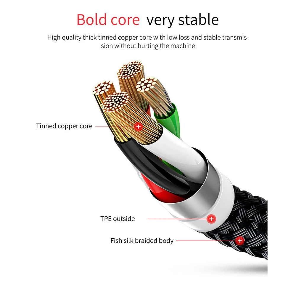 Упаковка 3 в 1 Micro USB/Тип C/IOS быстрая Зарядное устройство синхронизации данных зарядный кабель для Iphone/HUAWEI/Xiaomi/samsung