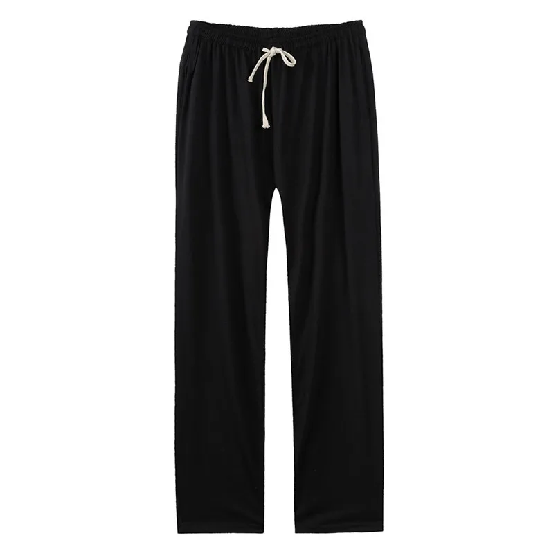 Black Men Full Sportswear Pants Casual Mens Fitness Workout Pants Loose Sweatpants Trousers Straight Jogger Running Pants#F40OT31 - Цвет: Black