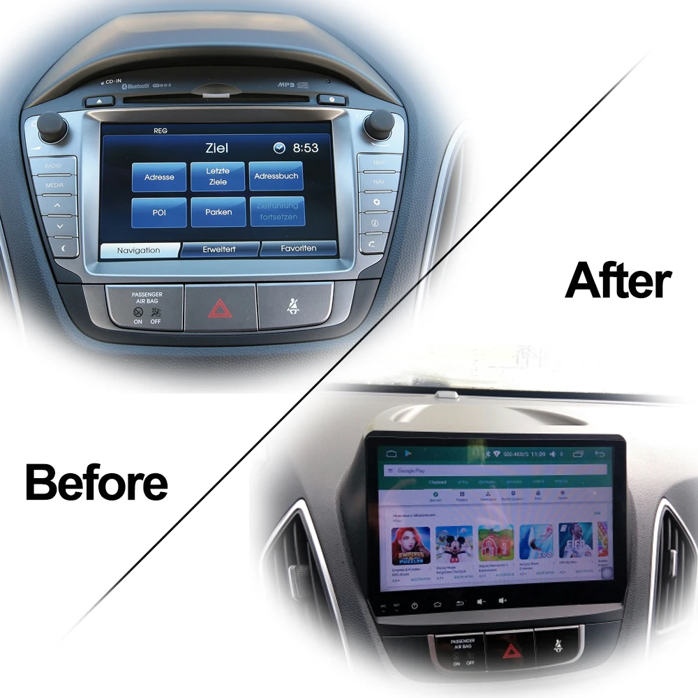 Owtosin Car Radio Multimedia Video Player Navigation GPS Android 9.0 For Hyundai IX35/Tucson 2010-2015 4GB RAM 32GB ROM | Автомобили и