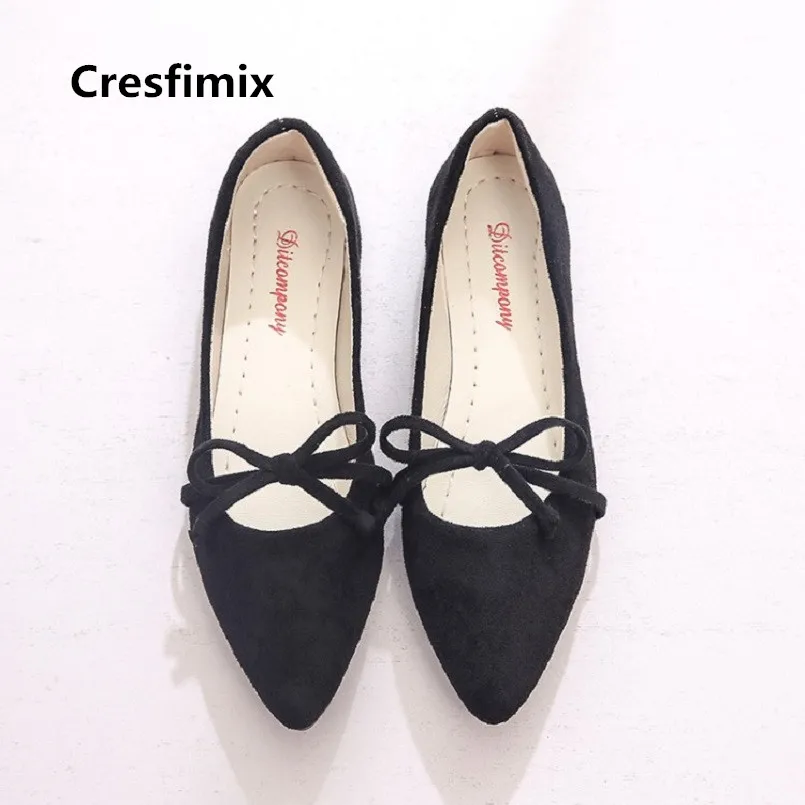 Cresfimix chaussures plates femmes/Женская Классическая обувь на плоской подошке Женская