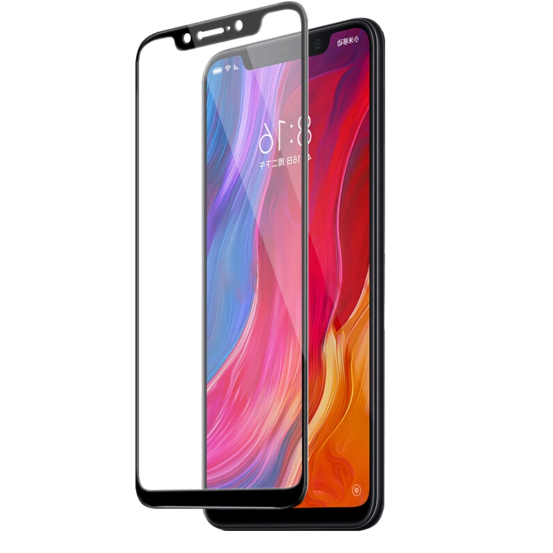 Цветное закаленное стекло с полным покрытием для Xiaomi MI 8 se Защитная пленка экрана