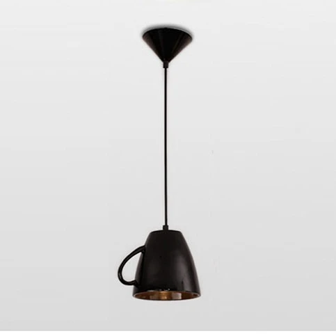 Black cup LukLoy, современная кухонная лампа, резиновый чайник, чайная чашка, кухонный подвесной светильник, подвесной светильник, приспособление для украшения столовой - Цвет корпуса: Black cup
