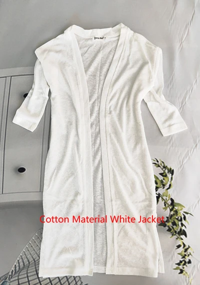 cotton white jacket Г., осеннее пальто для девочек тонкая куртка-рубашка для маленьких детей повседневная детская хлопковая верхняя одежда кардиган с разрезом на подоле, размеры на возраст 4, 6, 8, 10, 12, 14 лет - Цвет: cotton white jacket