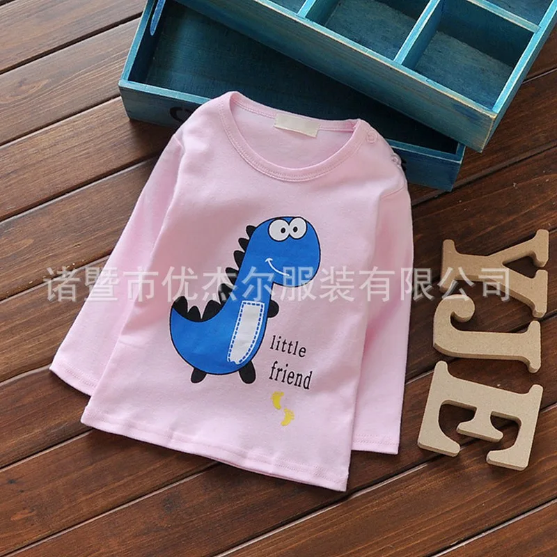 Весенне-осенняя повседневная одежда для маленьких мальчиков и девочек футболки